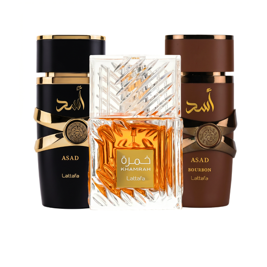 Set 3 Parfema | Lattafa Asad + Asad Bourbon + Khamrah 100 ml